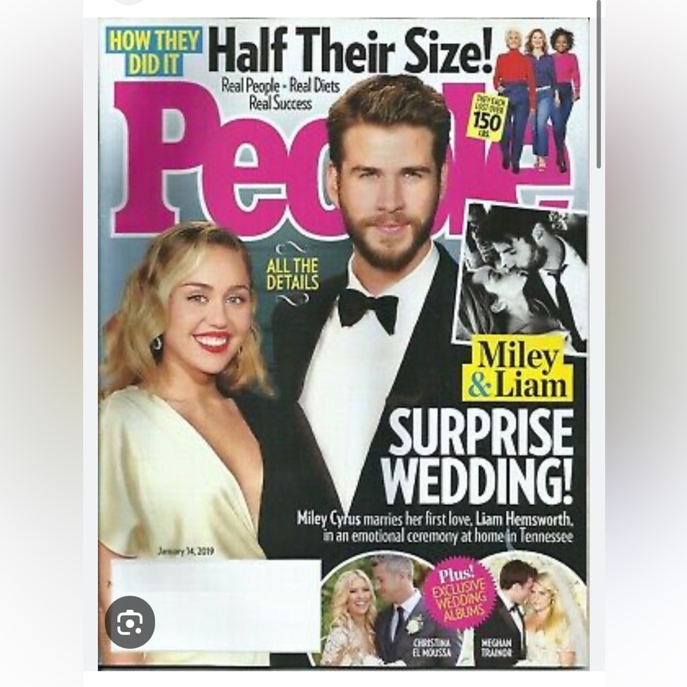 People Magazine Miley and Liam Surprise Wedding